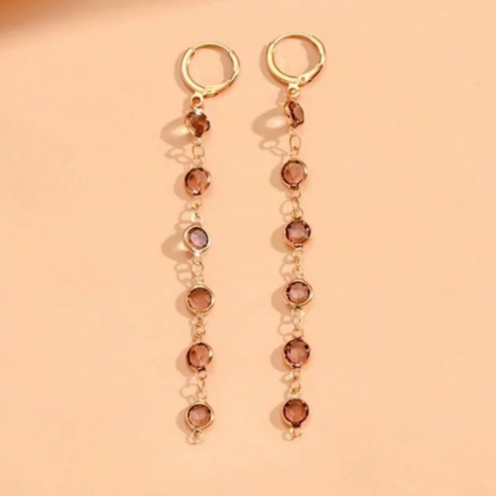 ❤️ FREE Tiered Purple Circle Baguette Hipster Hippie Art Chic Hip Boho Earrings